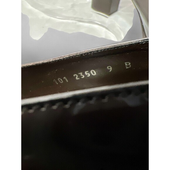 Vintage GUCCI High Heeled Brown Patent Leather LOAFERS, 9B,  Pristine Condition - Picture 8 of 9